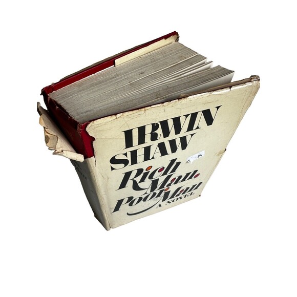 Rich Man Poor Man A Novel IRWIN SHAW Hardcover Red Dust Jacket - Picture 3 of 16